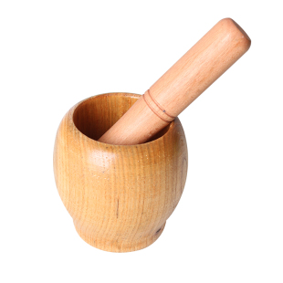 蒙氏蒙台梭利木制托盘日常生活宝宝益智教玩具儿童捣蒜器教具蒜槽