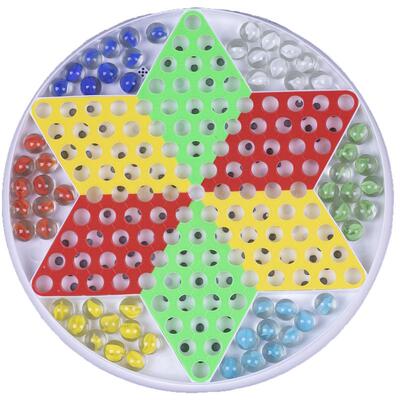禹博跳棋飞行棋二合一玻璃弹珠