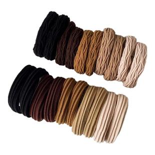 新款高弹力皮筋女扎头绳耐用不伤发绳丸子头饰网红粗发圈马尾皮套