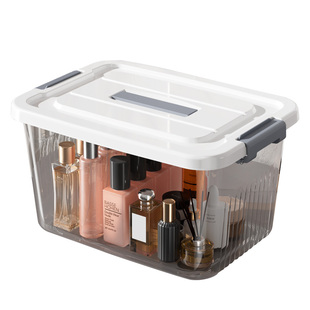 透明收纳箱家用玩具衣服零食书本大容量加厚塑料杂物储物盒整理箱