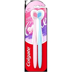 高露洁大胆爱情侣爱心牙刷护龈软毛宽头家用亮白婚庆红色伴手礼