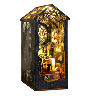 拼装感应书立侦探名社积木diy手工小屋拼装模型建筑创意手工礼物