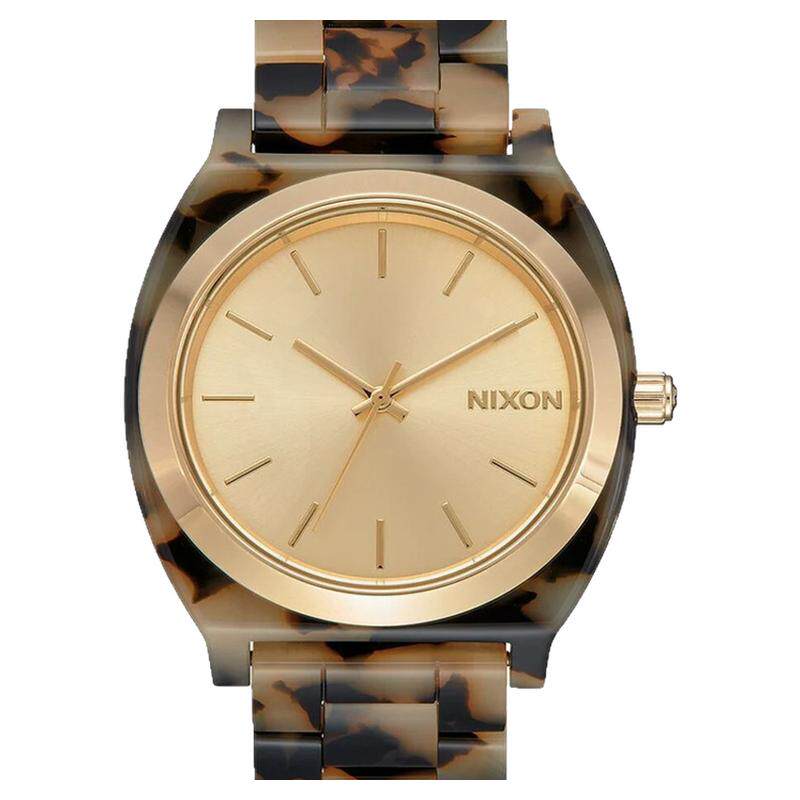 代购正品尼克松nixon 玳瑁色金色男款女款手表a327646石英表复古