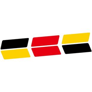 摩托车贴纸三色条宝马奥迪汽车a柱装饰b柱划痕遮挡装饰彩条头盔