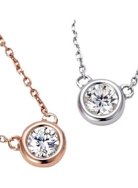 D色莫桑石米奇款圆钻泡泡项链