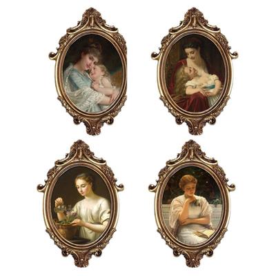 法式轻奢风格装饰画欧式古典人物油画有框装饰画画面可换