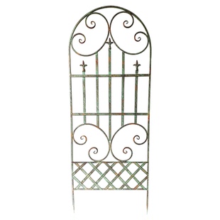 金属花爬架花架围栏 做旧铁质工艺爬藤架绿植庭院围栏围挡栅栏架