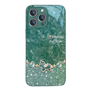 适用钻石小马苹果17promax手机壳15plus/14奢华13pro高级感iphone16马上发财12mini简约ip11新款xsmax玻璃8p