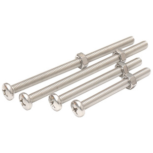 304不锈钢加长螺丝钉子垫片螺母大全十字盘头特长螺丝杆组合套装