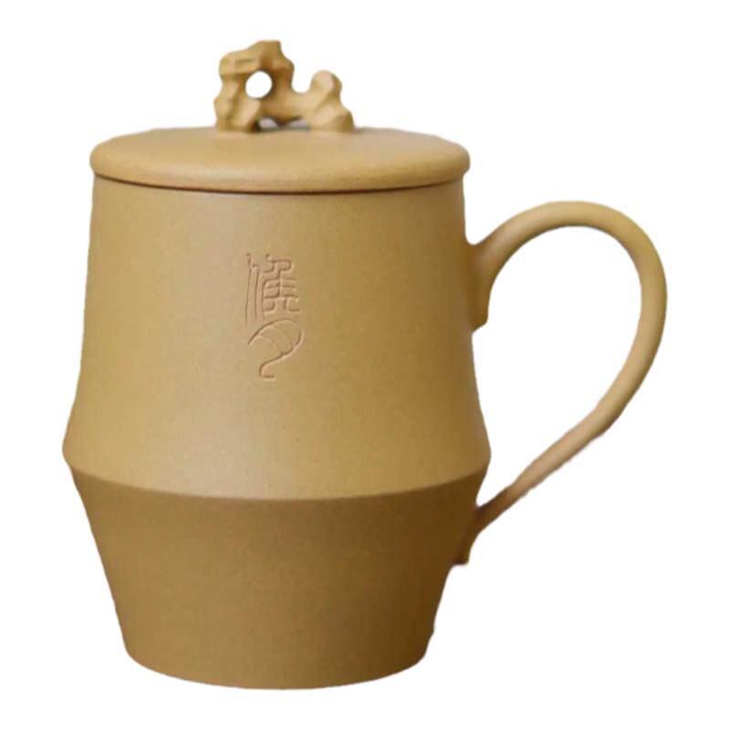 三两茶叙 紫砂盖杯 黄金段泥 万象套组 紫砂杯 紫砂茶叶罐 醒茶罐