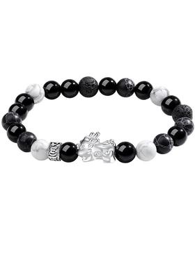 【自营】daisy beauty999貔貅手链款黑曜石轻奢小众纯银手链男款