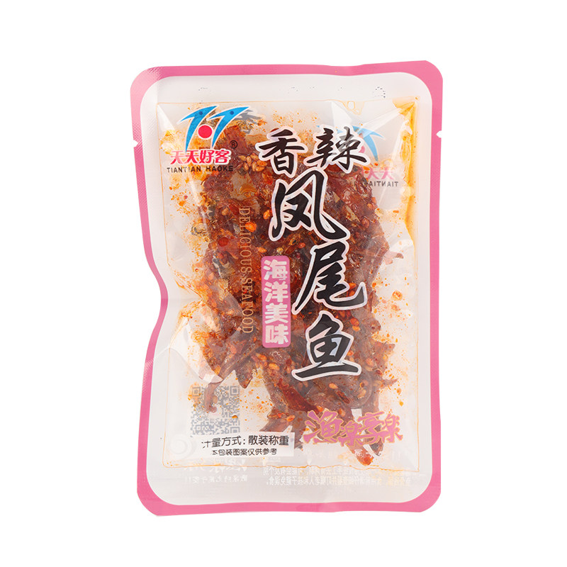 天天好客香辣凤尾鱼干小鱼仔海味即食海鲜零食小吃丹东宽甸特产
