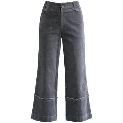 小个子阔腿裤灯芯绒九分直筒裤