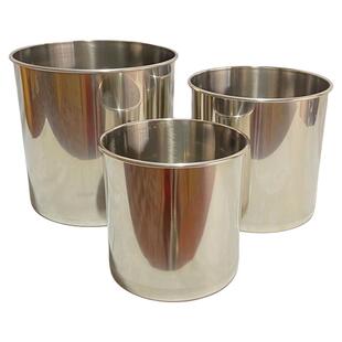 加厚无磁不锈钢无耳水桶汤桶水桶商用油桶带盖圆桶储水桶304mm桶