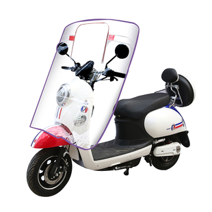 电动车挡风透明板塑料高清电瓶车挡风罩冬防水摩托车前挡雨防风板