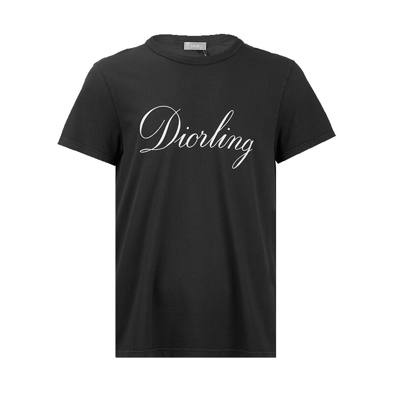 Dior/迪奥罗纹印花短袖T恤男士