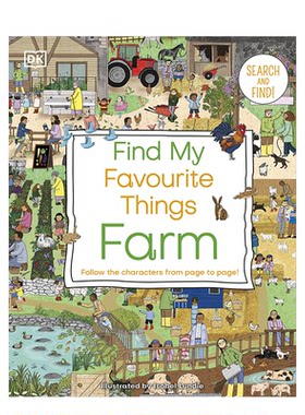【现货多册选拍】寻找我喜欢的东西：农场/动物/恐龙 Find My Favourite Things Farm 英文儿童趣味互动绘本 DK英语早教进口书