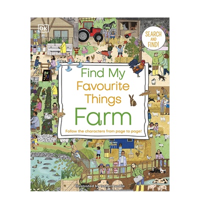 【现货多册选拍】寻找我喜欢的东西：农场/动物/恐龙 Find My Favourite Things Farm 英文儿童趣味互动绘本 DK英语早教进口书