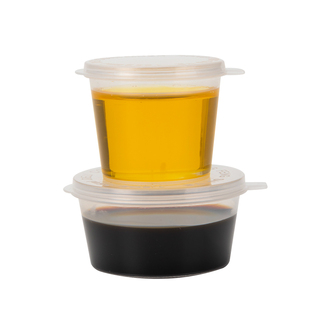 食品级加厚一次性酱料盒调料盒25ml/50ml/100ml圆形蘸料盒打包