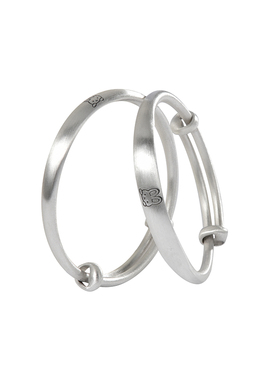 宝茉兔年宝宝款9999足银手镯一对