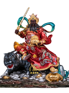 铜武财神赵公明佛像公司招财摆件