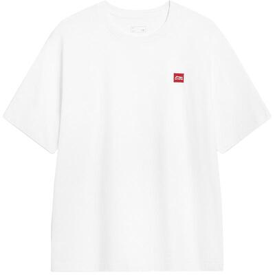 李宁情侣简约logo文化T恤
