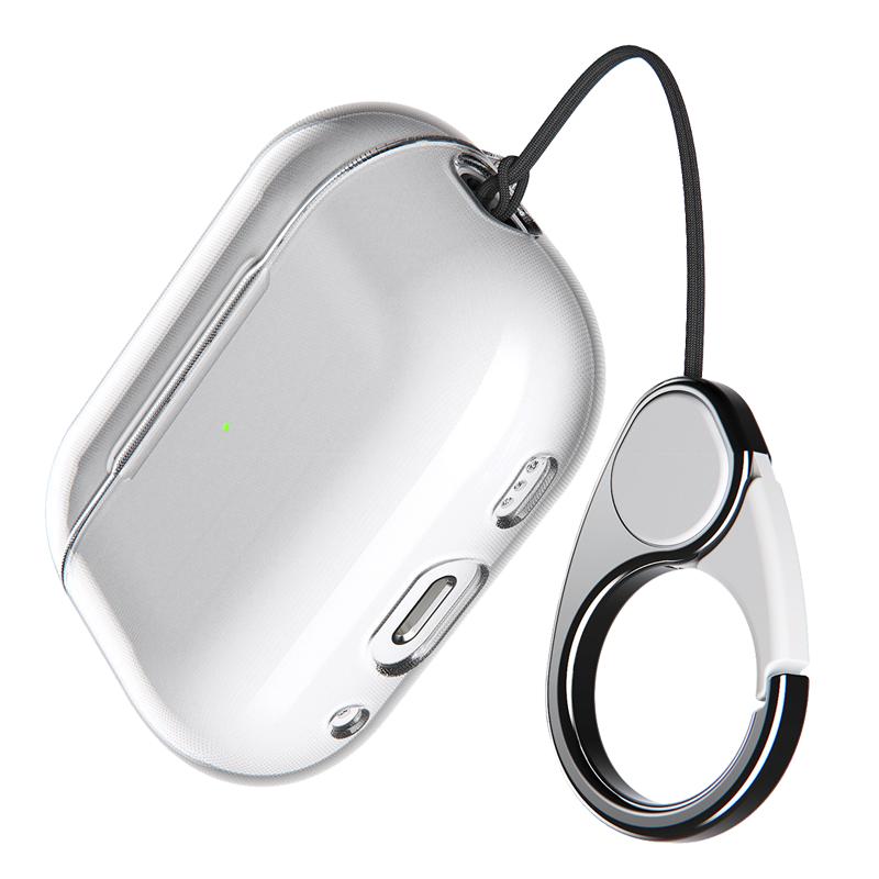 AirPodsPro2一体透明硬壳带挂绳