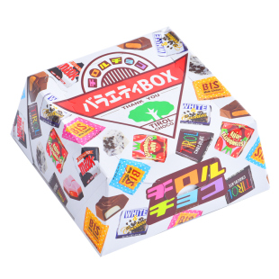 日本进口零食什锦方块抹茶味糯米糍草莓夹心饼干tirol松尾巧克力