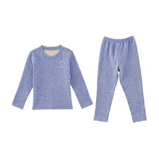 儿童春秋保暖羊毛蚕丝内衣套装男女童中大童家居服睡衣衣服秋衣裤