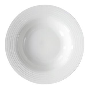 简约草帽盘法式意面西餐盘纯白陶瓷深盘汤盘家用菜盘高级感沙拉盘