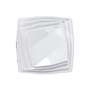 丰美密胺盘子四方盘 9寸九格盘特色点心盘菜盘平盘仿瓷盘抗摔P404