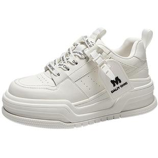 张真源李宇春张雨绮同款MIO米奥休闲板鞋冬新款厚底增高小白鞋女