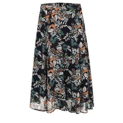 马天奴印花雪纺时尚长款半身裙