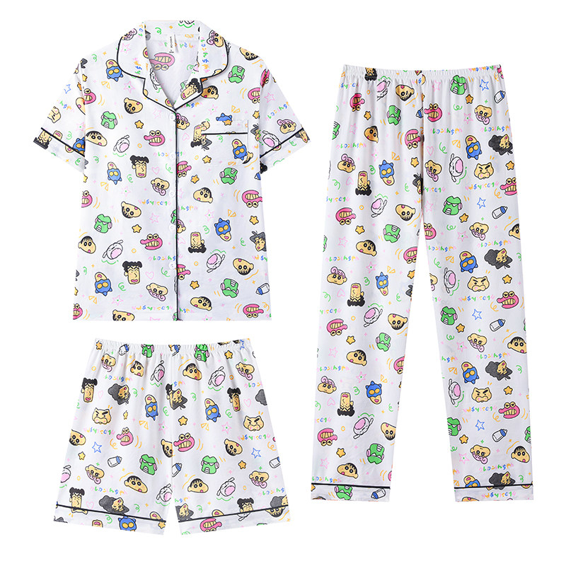夏季胸垫开衫女家居服套装可外穿