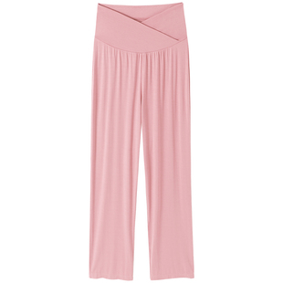 孕妇睡裤不勒肚子莫代尔孕期家居裤睡衣睡裤月子裤小个子托腹裤子