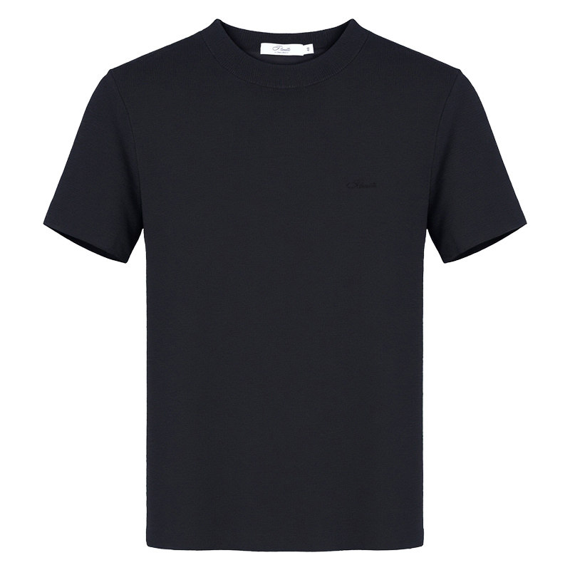 宾度2025年新款男士羊毛短袖T恤