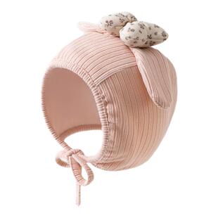 贝肽斯婴儿帽子男女宝宝新生儿胎帽保暖防风加绒加厚儿童护耳帽S