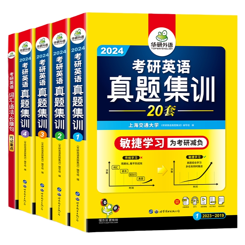 华研外语考研英语真题集训备考2025英语一英语二历年真题试卷词汇单词阅读理解语法与长难句完形填空写作文翻译考研复试英语口语书