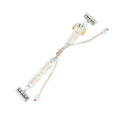 陶瓷白色小狗适用手表带