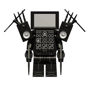 马桶人VS超级泰坦监控人电视人音响特工人仔拼装中国积木儿童玩具