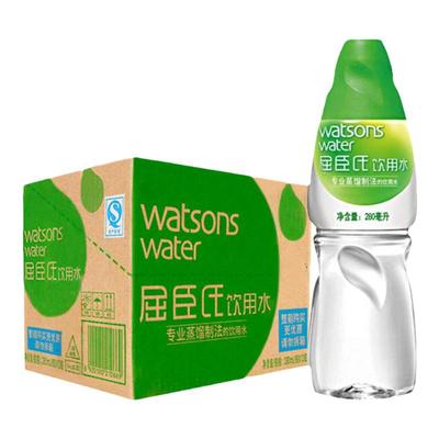 屈臣氏蒸馏制法饮用水280ml*12瓶