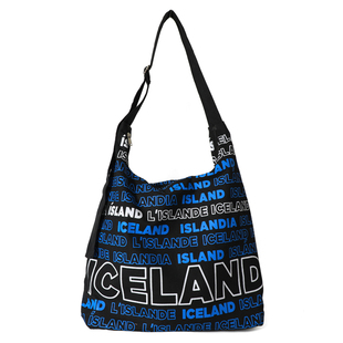 帆布包女大容量简约字母涂鸦单肩包迪丽热巴冰岛同款包通勤斜挎包