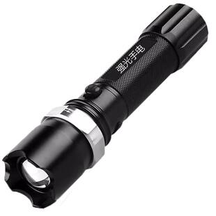 超亮远射400米铝合金LED强光充电手电筒大容量18650电池户外家用