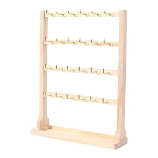 钥匙扣展示架实木带钩首饰展示架小饰品挂架挂钩耳环展示架手链.