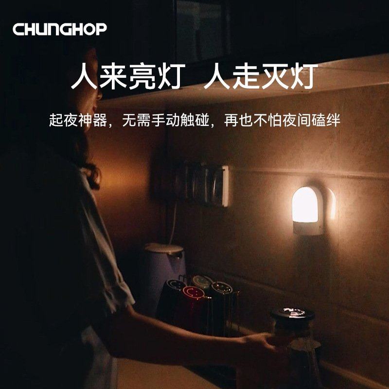 智能led人体感应小夜灯迷你玄关灯楼梯感应灯礼品灯起夜创意衣橱