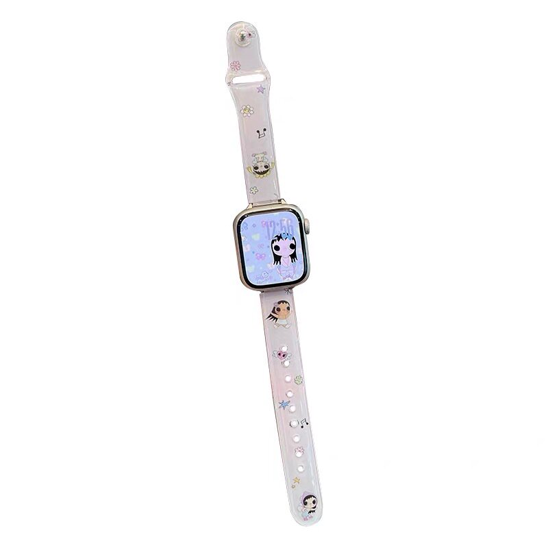 适用iwatch多巴胺小玉硅胶表带女