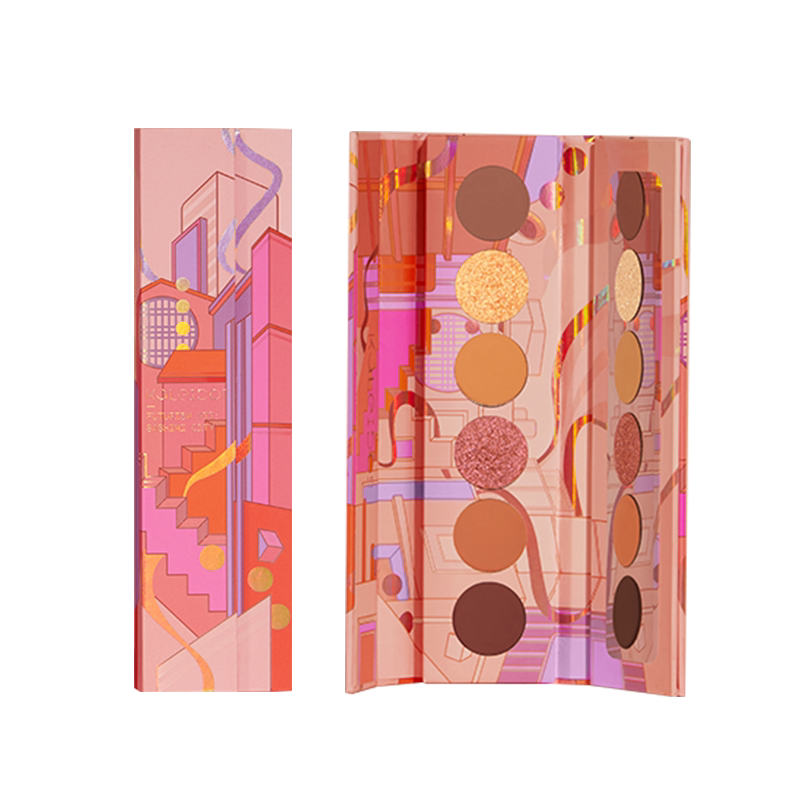 Kaleidos万花镜未来主义赤裸启源眼影盘珠光刺身城市紫哑光