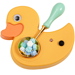 火漆印章套装全套电熔炉火漆印章章头蜡粒熔化炉信封封口专用的电火漆炉套装电炉配件可爱儿童玩具小熔炉