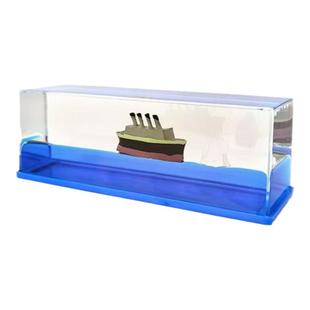 永不沉没的船漂浮小帆船摆件不会翻漂流瓶友谊的小船流体模型不倒