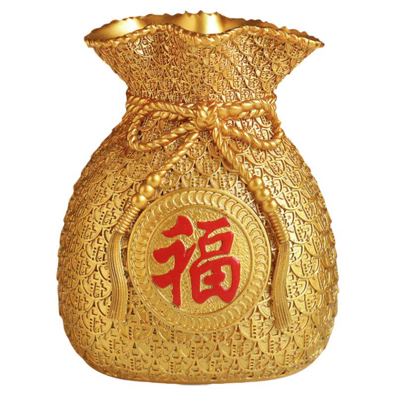 新中式创意钱袋存钱罐摆件家居客厅酒柜储蓄罐装饰品乔迁开业礼品
